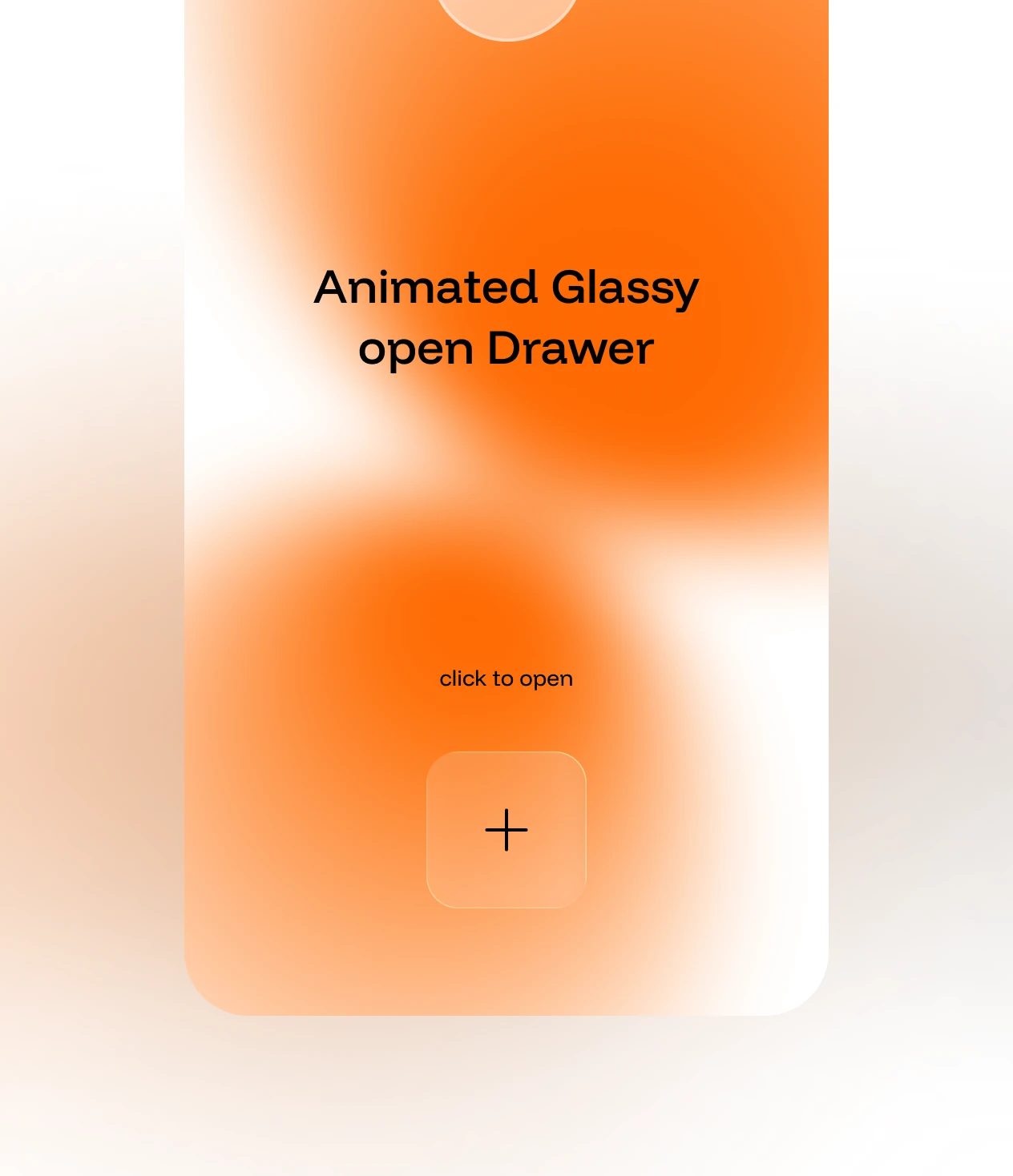 Animated Glassy Open Drawer