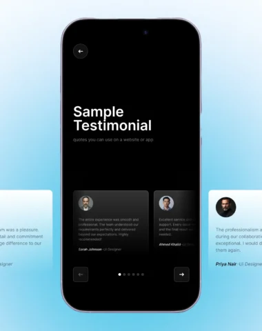 Animated Testimonial Cards