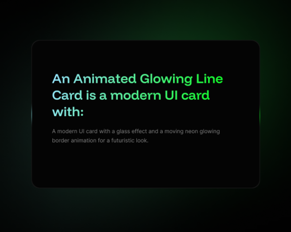 Glowing Line Card