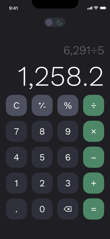 Dark / Light Calculator